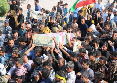 تشییع و تدفین پیکر شهید شهسوار بهرامی در هشتبندی