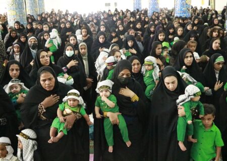به یاد حضرت علی اصغر (ع) : همایش شیرخوارگان حسینی در میناب