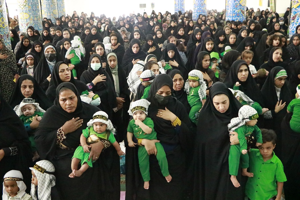 به یاد حضرت علی اصغر (ع) : همایش شیرخوارگان حسینی در میناب